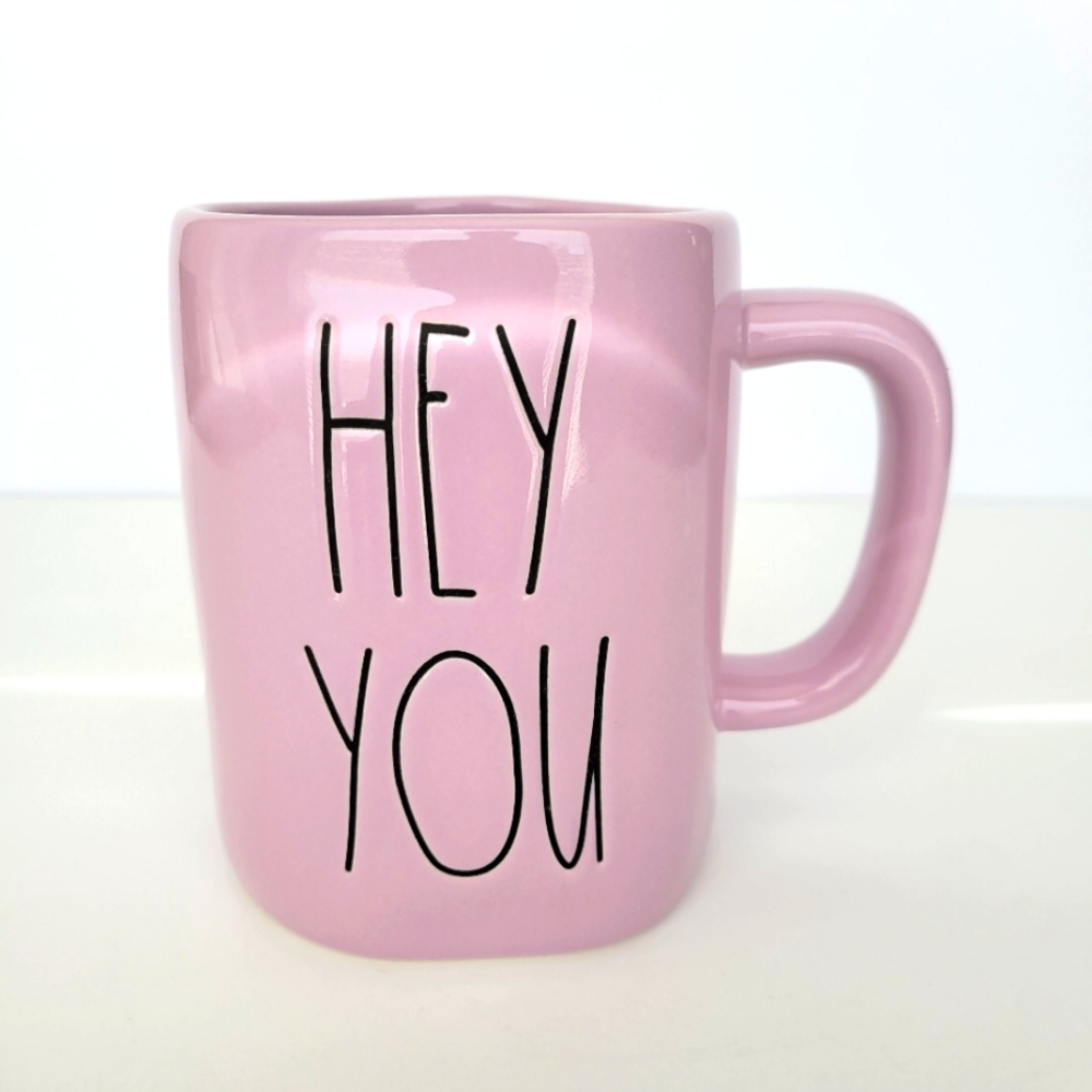 Rae Dunn "HEY YOU" Pink Mug Artisan Collection by Magenta 181 Large 20oz